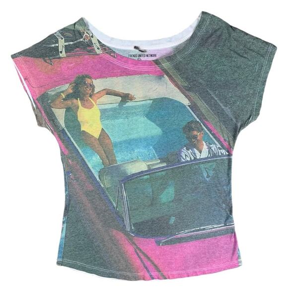 Friends United Network Retro 80's T Shirt - Picture 1 of 3